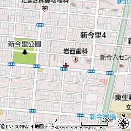 大阪府大阪市生野区新今里周辺の地図