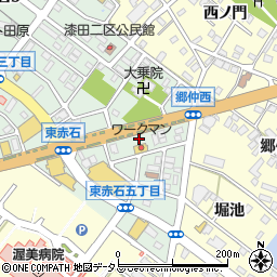 ワークマン田原バイパス店駐車場周辺の地図