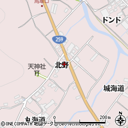 愛知県田原市野田町北野70周辺の地図