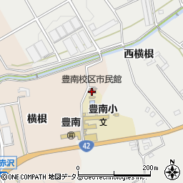 愛知県豊橋市西赤沢町（南ノ谷）周辺の地図
