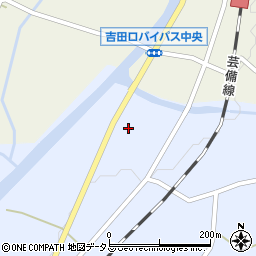 広島県安芸高田市甲田町上小原1221周辺の地図