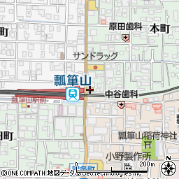 松屋瓢箪山駅前店周辺の地図