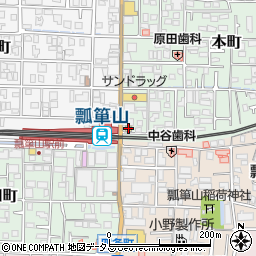 カラオケまねきねこ　瓢箪山駅前店周辺の地図