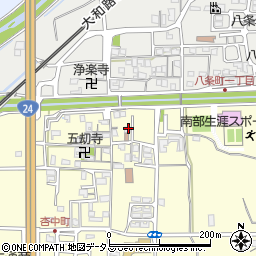奈良県奈良市杏町387周辺の地図