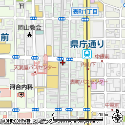 築地銀だこ岡山表町店周辺の地図