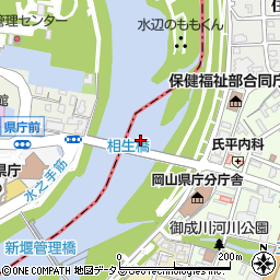 相生橋周辺の地図