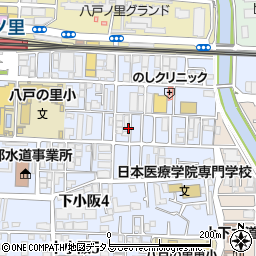 大阪府東大阪市下小阪5丁目8周辺の地図