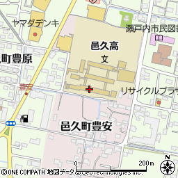 岡山県立邑久高等学校周辺の地図