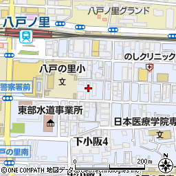 ルージュ八戸ノ里駐車場周辺の地図