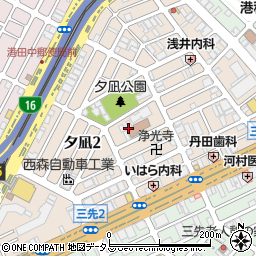 大阪府大阪市港区夕凪周辺の地図