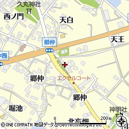 愛知県田原市神戸町郷仲162周辺の地図