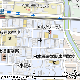 大阪府東大阪市下小阪5丁目8-6周辺の地図