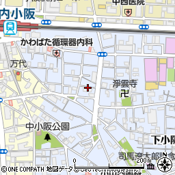 大阪府東大阪市下小阪1丁目9周辺の地図