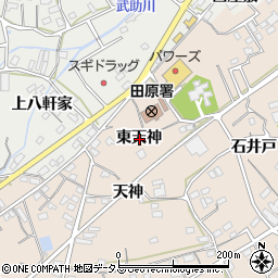 愛知県田原市加治町東天神周辺の地図