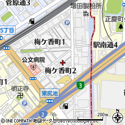 兵庫県神戸市長田区梅ケ香町周辺の地図