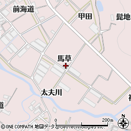 愛知県田原市野田町馬草周辺の地図