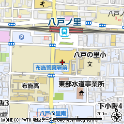 タイムズライフ八戸ノ里店駐車場周辺の地図