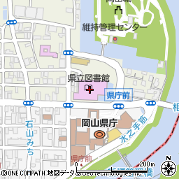 岡山県立図書館周辺の地図