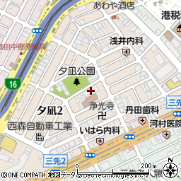 大阪市立港区老人福祉センター周辺の地図