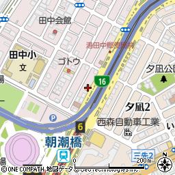 ファミリーマート大阪プール東店周辺の地図