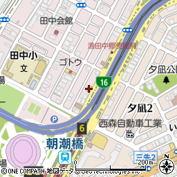 ファミリーマート大阪プール東店周辺の地図