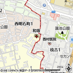 和坂周辺の地図