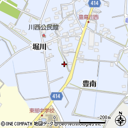 愛知県田原市豊島町川西20周辺の地図