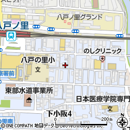 大阪府東大阪市下小阪5丁目6-7周辺の地図