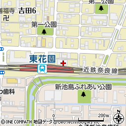 近畿日本鉄道株式会社　東花園駅周辺の地図