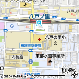 ライフ八戸ノ里店周辺の地図