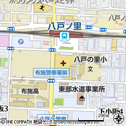 ココカラファイン八戸ノ里駅前店周辺の地図