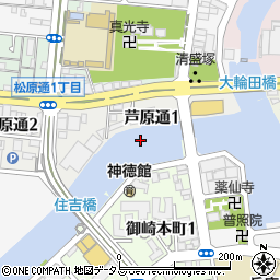 清盛橋周辺の地図
