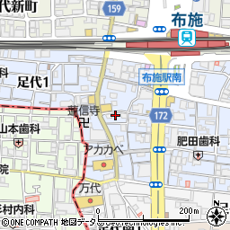 Ｐａｔ東大阪足代１丁目駐車場周辺の地図