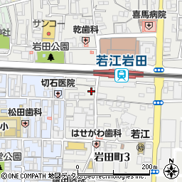 松屋若江岩田店周辺の地図