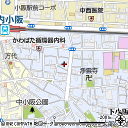 大阪府東大阪市下小阪1丁目8周辺の地図