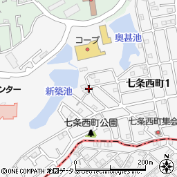 奈良県奈良市七条西町周辺の地図