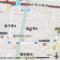 大阪府大阪市生野区新今里6丁目9-19周辺の地図