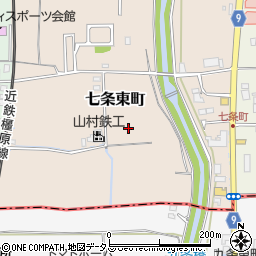 奈良県奈良市七条東町周辺の地図