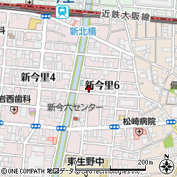 大阪府大阪市生野区新今里6丁目9-20周辺の地図