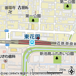 コクミン薬局　東花園駅前店周辺の地図
