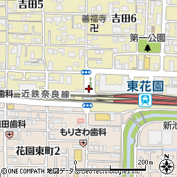 東大阪市立駐輪場東花園駅前自転車駐車場周辺の地図
