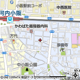 大阪府東大阪市下小阪1丁目7-10周辺の地図