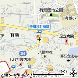 生田周辺の地図