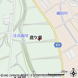 愛知県豊橋市城下町鳶ケ巣周辺の地図