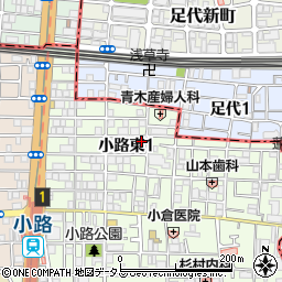 エフクラウド小路周辺の地図