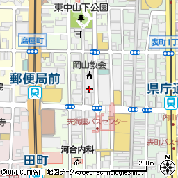 ダイソー岡山表町店周辺の地図