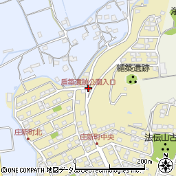 盾築遺跡公園入口周辺の地図