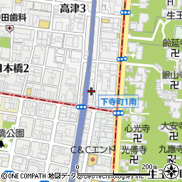 大阪府大阪市中央区高津3丁目16-8周辺の地図