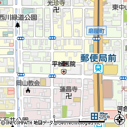 岡山県岡山市北区磨屋町周辺の地図