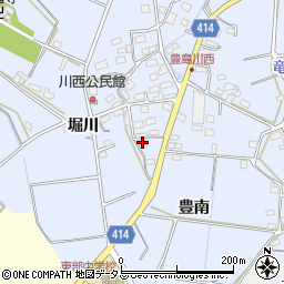 愛知県田原市豊島町川西34周辺の地図